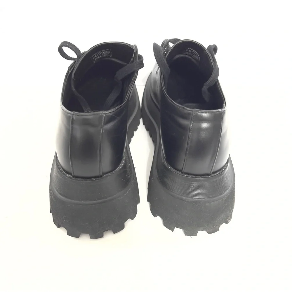 ZARA Black Chunky Lug Sole Oxford Shoes | Platform Lace-Up | EU 41 US 10